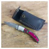 DAMASCUS STEEL POCKET KNIFE