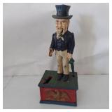 11' UNCLE SAM CAST IRON BANK
