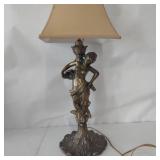 27.5' VINTAGE METAL FIGURAL LAMP