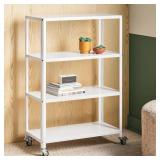 44" ROLLING METAL BOOKCASE