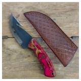 DAMASCUS STEEL FIXED BLADE KNIFE