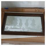 20.5X11.5 WESTERN STYLE MIRRORED SHELF