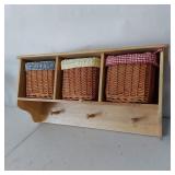 23IN WOOD CUBBY SHELF