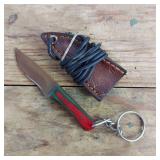 DAMASCUS STEEL KEYCHAIN KNIFE
