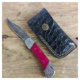 DAMASCUS STEEL POCKET KNIFE