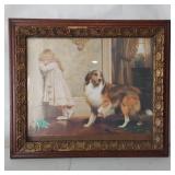 ANTIQUE FRAME W/ PRINT