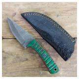 DAMASCUS STEEL FIXED BLADE KNIFE