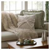 20X20 VELVET BOW THROW PILLOW