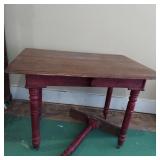 ANTIQUE TURNED LEG TABLE
