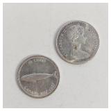 PAIR CANADIAN SILVER DIMES