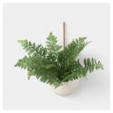 16" HANGING WALL POCKET FAUX  FERN