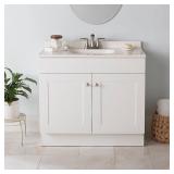 36IN WHITE VANITY **BROKEN TOP