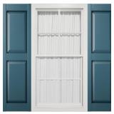 PAIR 12X55 DOUBLE PANEL BLUE VINYL SHUTTERS