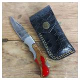 DAMASCUS STEEL POCKET KNIFE