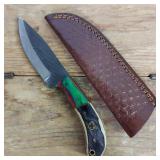 DAMASCUS STEEL FIXED BLADE KNIFE