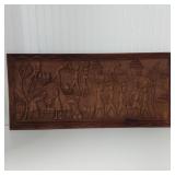 WOOD HAND-CARVED WALL ART