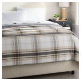 THRESHOLD QUEEN BRUSHED COTTON BLANKET