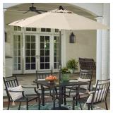 ALLEN+ROTH 9FT TAN TILT PATIO UMBRELLA