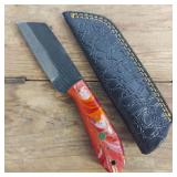 DAMASCUS STEEL FIXED BLADE KNIFE