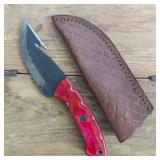 DAMASCUS STEEL FIXED BLADE KNIFE