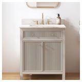 30IN STONE TOP BATHROOM VANITY
