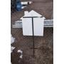 Lot of 30 T-Bar Sign Stakes (Approx 18" W x 42" H)
