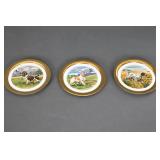 Vtg Colony Metal Smiths Cocker Spaniel Plates