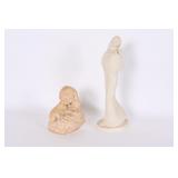 Plaster Native American Woman Statue