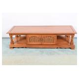 Vintage Wooden Coffee Table with Storage
