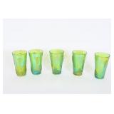 Green Carnival Glass