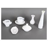 Pressed Milk Glass Tableware