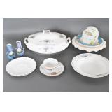 Decorative White Ceramic Dinnerware And Vases