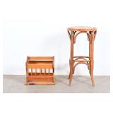 Wooden Bar Table And Magazine Rack