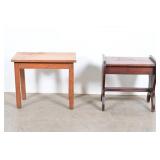 Wooden Bench And Small Wooden Table