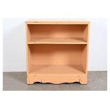 Two-Shelf Orange Painted Bookcase