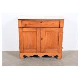 Antique Wooden Cabinet With Marble Top