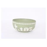 Decorative Light Green And White Jasperware Bowl