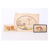 Embroidered Animal & Landscape Textiles