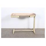 Vintage Metal Overbed Table With Timber Top