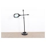 Black Magnifying Floor Lamp With LED Lights