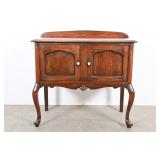 Vintage Wood Cabinet With White Knobs