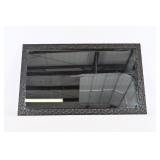 Rectangular Mirror With Woven Pattern Frame