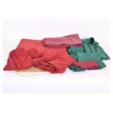 Red and Green Fabric Table Linens
