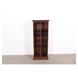 Dark Wood DVD Media Storage Shelf Tower
