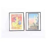 Pair Of Framed Jardin De Paris & Paris Prints