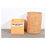 Kmart Sign & Woven Laundry Basket
