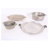 Assorted Cast Aluminum Serving Dishes And Pans