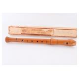 Adler Wooden Recorder In Original Box