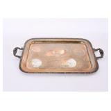 Ornate Silver Plated Serving Tray