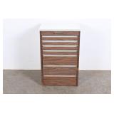 Brown Faux Wood Cabinet With 7 Drawers